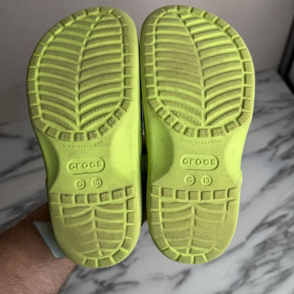 Crocs Monsters, Inc. Mike Classic Clogs Kids C13 Green Shoes‎ Disney Slip On